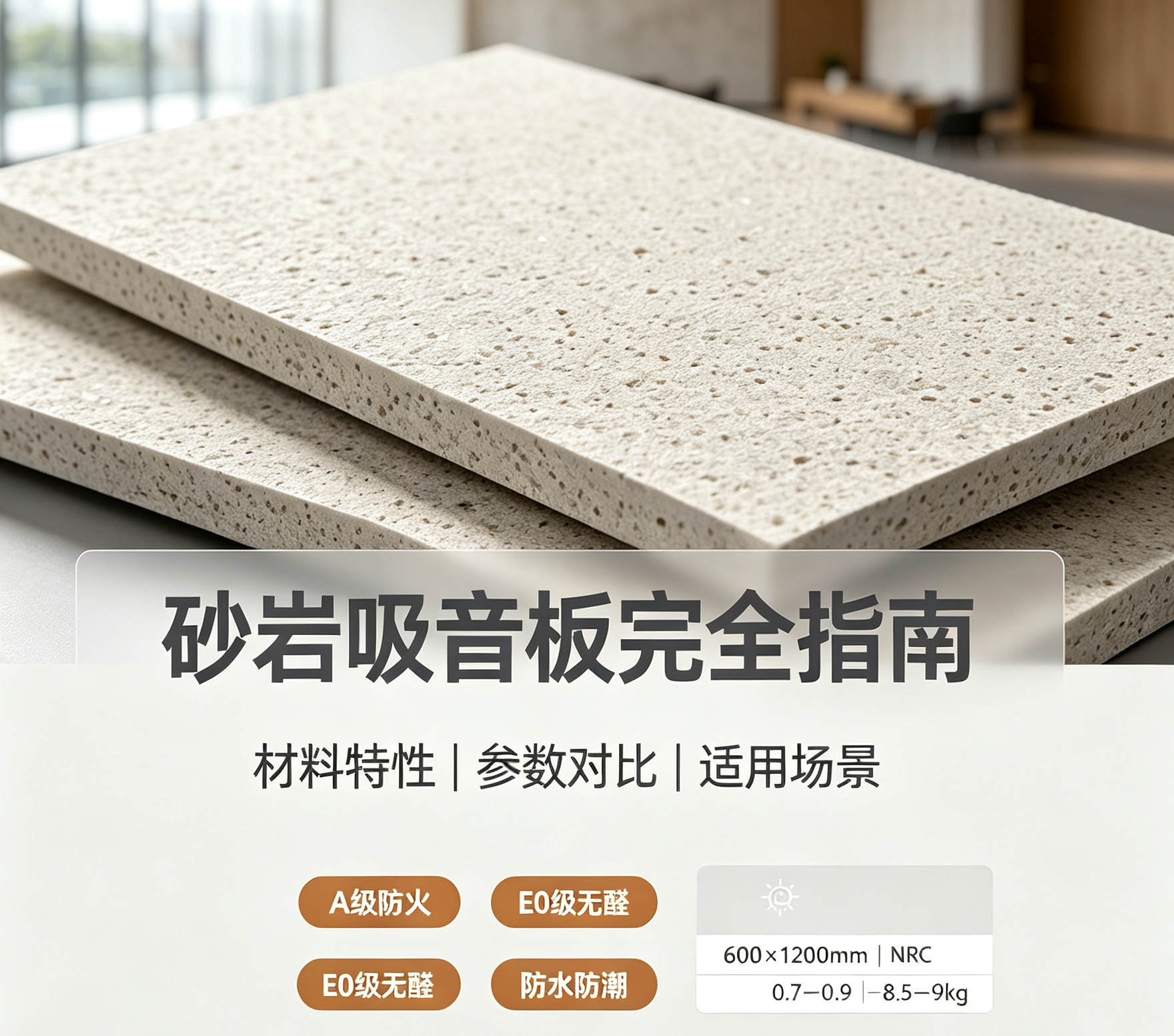 砂岩吸音板是什么？和聚酯纤维、木质比哪个好，优缺点在哪？